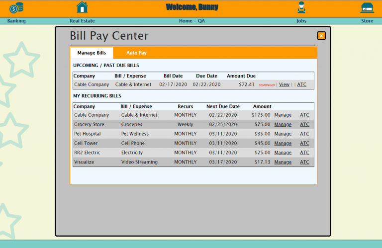 Replicated Reality | Bill Pay